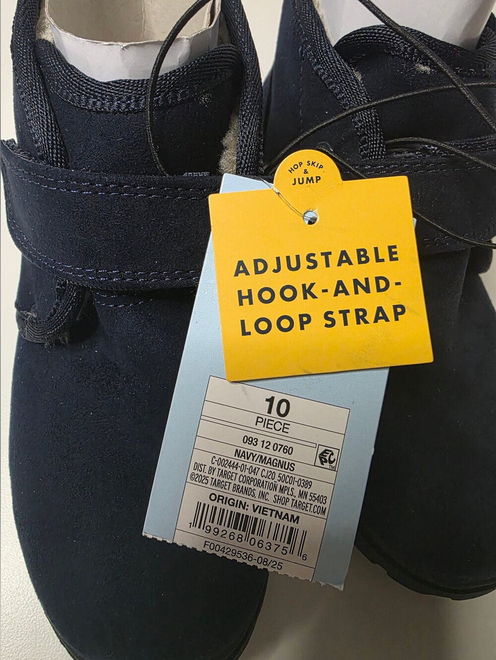 NWT Cat & Jack Boys 10T Navy Magnus Hook & Loop Strap Boots - Picture 5 of 11